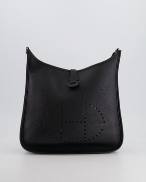 Hermes Evelyne III 29 Bag in Black Clemence Leather with Palladium Hardware