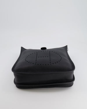Hermes Evelyne III 29 Bag in Black Clemence Leather with Palladium Hardware
