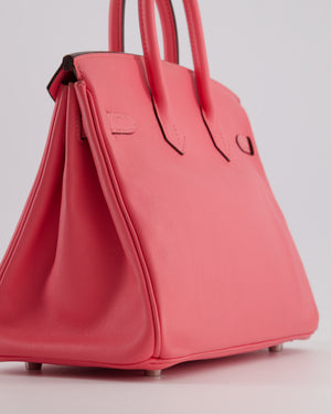 Hermès Birkin 25 Retourne Bag in Rose Azalee Swift Leather with Palladium Hardware