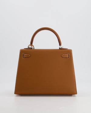 Hermès Kelly 25 Sellier Bag in Gold Epsom Leather with Palladium Hardware
