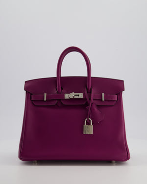 *FIRE PRICE* Hermès Birkin 25 Retourne Bag in Anemone Swift Leather with Palladium Hardware