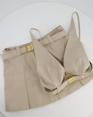 Miu Miu Beige Two-Piece Bra and Skirt Set Size IT 40/42 (UK 8/10)