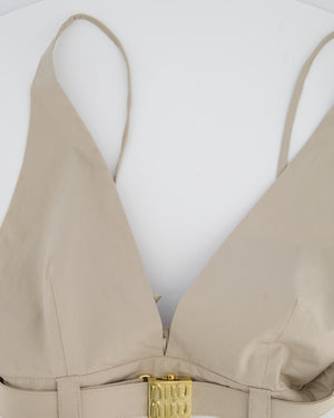 Miu Miu Beige Two-Piece Bra and Skirt Set Size IT 40/42 (UK 8/10)