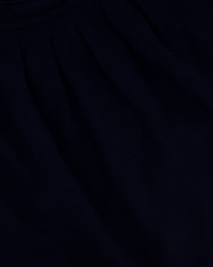 Chanel Vintage Navy Double Breasted Wool Blazer Jacket and Skirt Set with Gold CC Logo Button Detail FR 38 (UK 10)