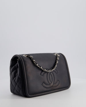Chanel Black Classic Medium Timeless CC Flap Bag in Caviar Leather with Silver Hardware