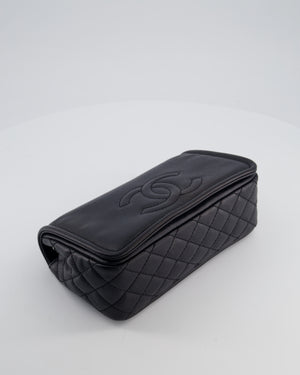 Chanel Black Classic Medium Timeless CC Flap Bag in Caviar Leather with Silver Hardware