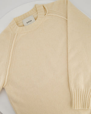 Rohe Cream Merino Wool & Cashmere Jumper with Cutout Detail Size 38 (UK 6)