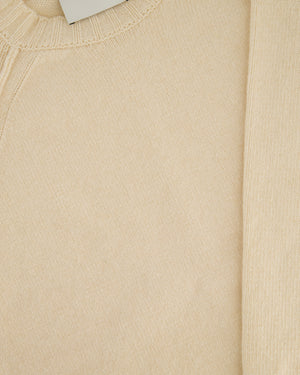 Rohe Cream Merino Wool & Cashmere Jumper with Cutout Detail Size 38 (UK 6)