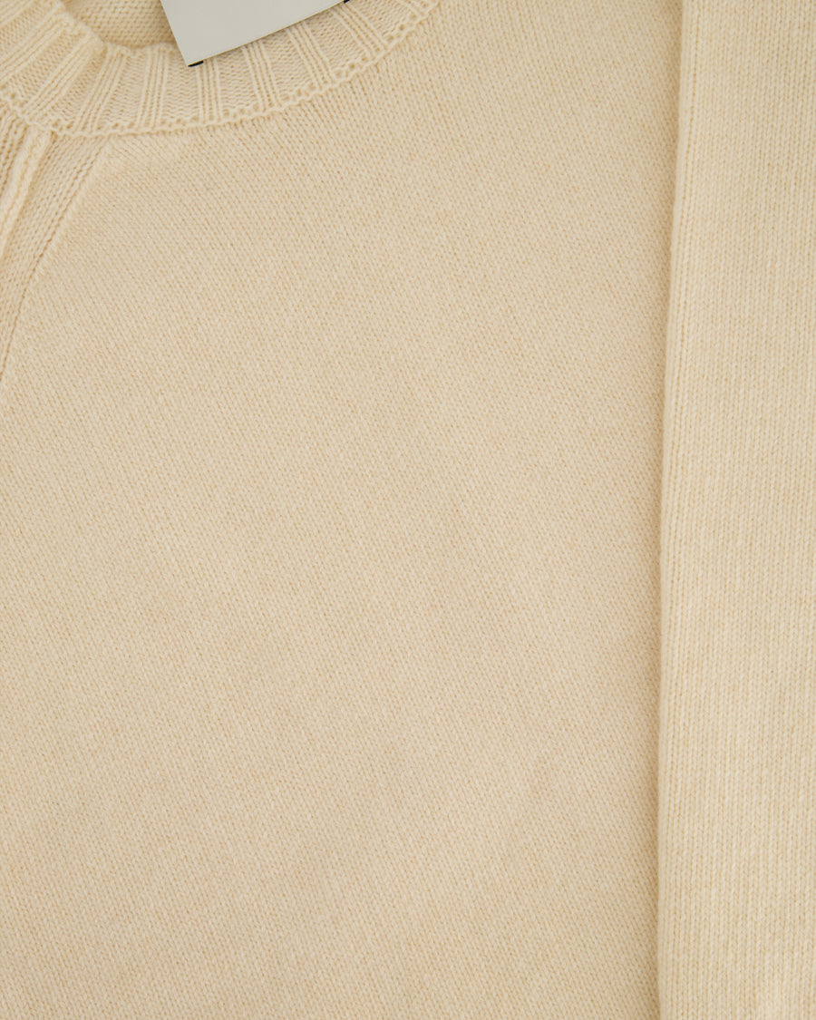 Rohe Cream Merino Wool & Cashmere Jumper with Cutout Detail Size 38 (UK 6)