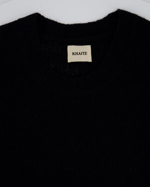 Khaite Black Long-Sleeve Cashmere Jumper Size M (UK 10)