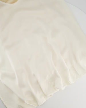 Valentino Satin White Two-Tone Sleeveless Double Layer Midi Dress Size IT 36 (UK 4)