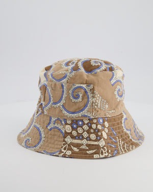 Emilio Pucci Brown, White & Blue Cotton Bucket Hat