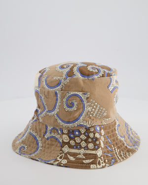 Emilio Pucci Brown, White & Blue Cotton Bucket Hat