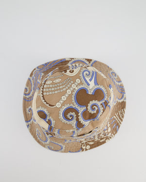 Emilio Pucci Brown, White & Blue Cotton Bucket Hat