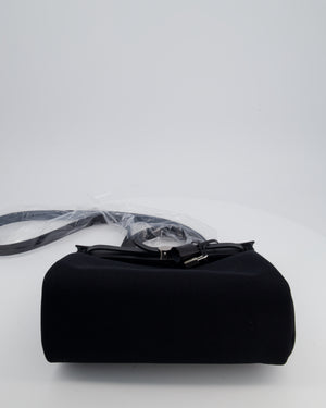 Hermès Herbag 31 Zip Bag in Noir Toile Officier Canvas, Noir Vache Hunter Leather with Palladium Hardware