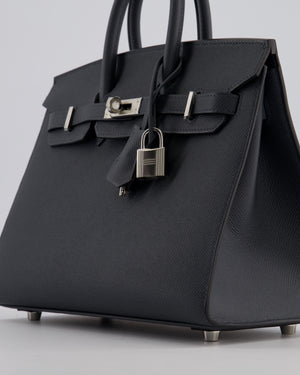 Hermès Birkin 25 Sellier Bag in Gris Misty Epsom Leather with Palladium Hardware