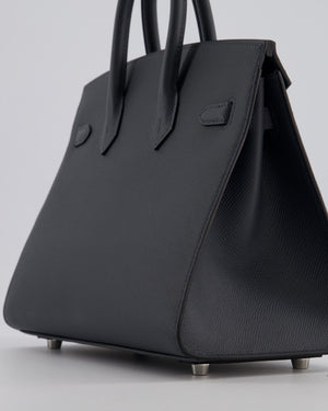 Hermès Birkin 25 Sellier Bag in Gris Misty Epsom Leather with Palladium Hardware