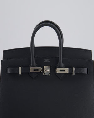 Hermès Birkin 25 Sellier Bag in Gris Misty Epsom Leather with Palladium Hardware