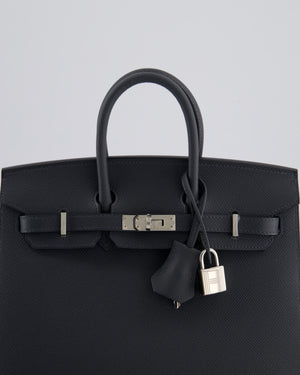 Hermès Birkin 25 Sellier Bag in Gris Misty Epsom Leather with Palladium Hardware