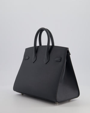 Hermès Birkin 25 Sellier Bag in Gris Misty Epsom Leather with Palladium Hardware