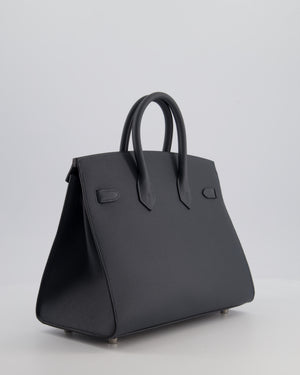 Hermès Birkin 25 Sellier Bag in Gris Misty Epsom Leather with Palladium Hardware