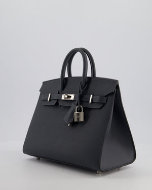 Hermès Birkin 25 Sellier Bag in Gris Misty Epsom Leather with Palladium Hardware