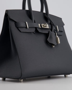 Hermès Birkin 25 Sellier Bag in Gris Misty Epsom Leather with Palladium Hardware