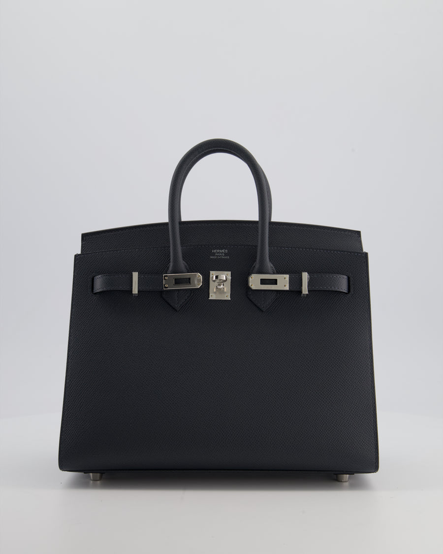 Hermès Birkin 25 Sellier Bag in Gris Misty Epsom Leather with Palladium Hardware