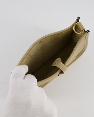 Hermès Mini Evelyne Bag in Beige Marfa Clemence Leather with Gold Hardware