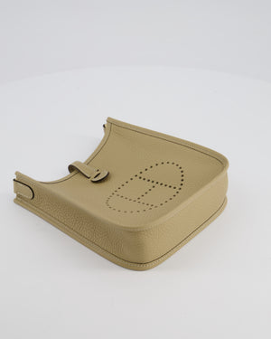 Hermès Mini Evelyne Bag in Beige Marfa Clemence Leather with Gold Hardware
