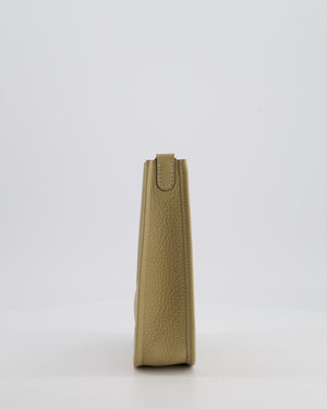 Hermès Mini Evelyne Bag in Beige Marfa Clemence Leather with Gold Hardware