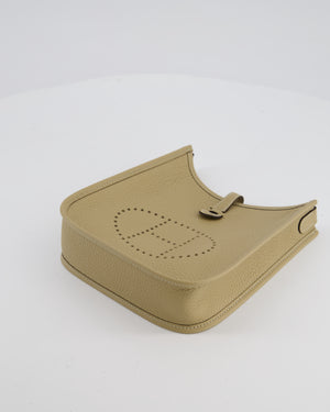 Hermès Mini Evelyne Bag in Beige Marfa Clemence Leather with Gold Hardware