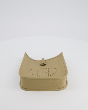Hermès Mini Evelyne Bag in Beige Marfa Clemence Leather with Gold Hardware