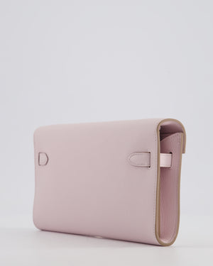 Hermès Kelly To Go Bag in Mauve Pale Evercolor Leather with Palladium Hardware