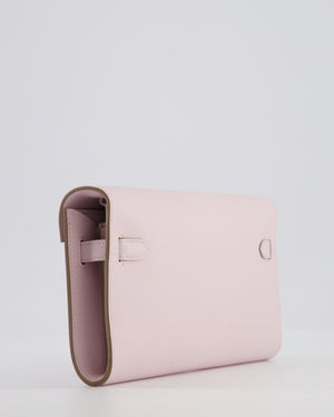 Hermès Kelly To Go Bag in Mauve Pale Evercolor Leather with Palladium Hardware