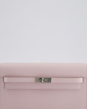 Hermès Kelly To Go Bag in Mauve Pale Evercolor Leather with Palladium Hardware