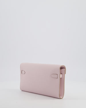 Hermès Kelly To Go Bag in Mauve Pale Evercolor Leather with Palladium Hardware