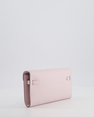 Hermès Kelly To Go Bag in Mauve Pale Evercolor Leather with Palladium Hardware
