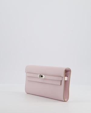 Hermès Kelly To Go Bag in Mauve Pale Evercolor Leather with Palladium Hardware