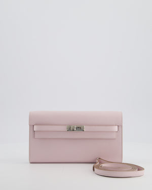Hermès Kelly To Go Bag in Mauve Pale Evercolor Leather with Palladium Hardware