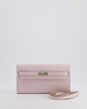 Hermès Kelly To Go Bag in Mauve Pale Evercolor Leather with Palladium Hardware