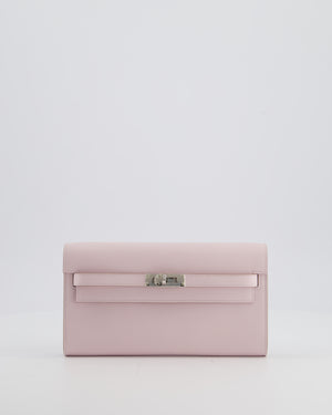 Hermès Kelly To Go Bag in Mauve Pale Evercolor Leather with Palladium Hardware