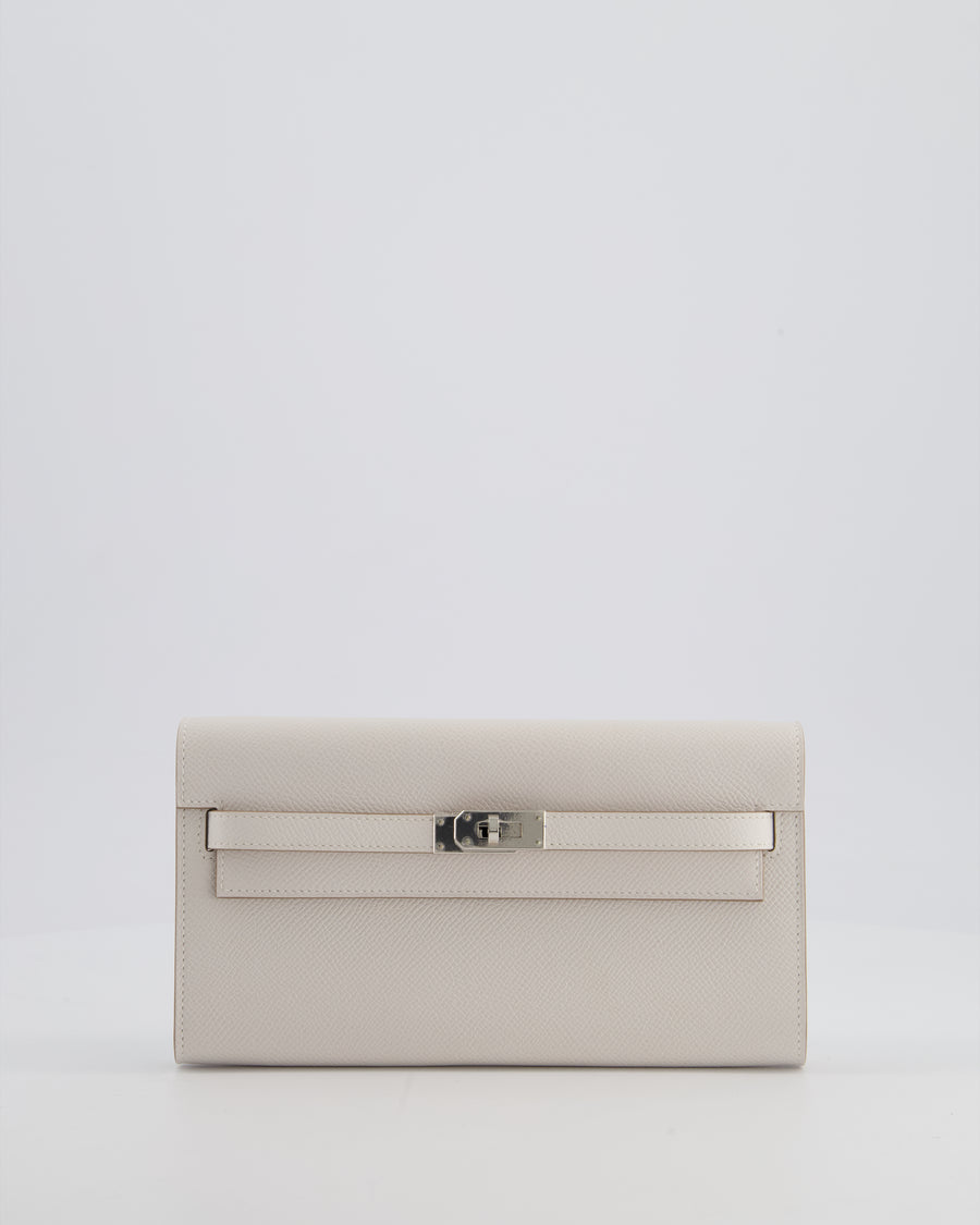 Hermès Kelly To Go Bag in Gris Pale Epsom Leather with Palladium Hardware
