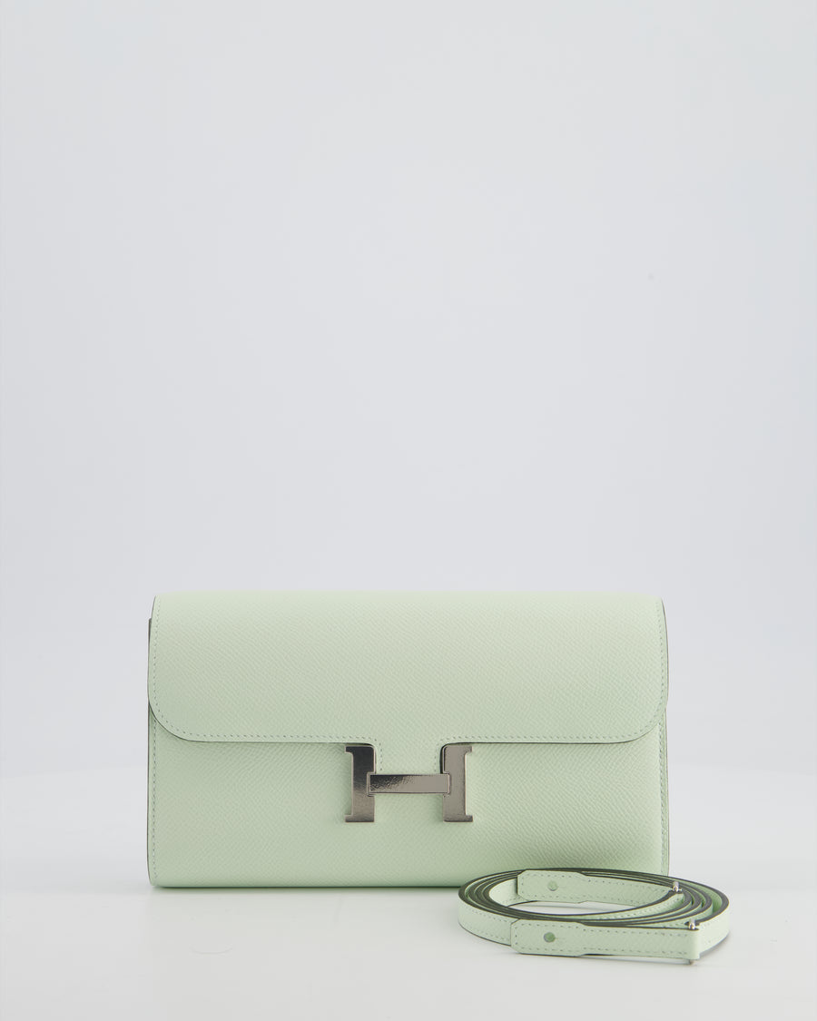 Hermès Constance To Go Bag in Vert Fizz Epsom Leather with Palladium Hardware