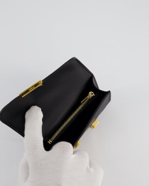 Hermès Constance Slim Belt Wallet Bag in Black Epsom Leather with Pocket and Gold Hardware