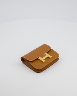 Hermès Constance Slim Belt Wallet Bag in Gold Epsom Leather with Pocket and Gold Hardware