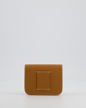 Hermès Constance Slim Belt Wallet Bag in Gold Epsom Leather with Pocket and Gold Hardware
