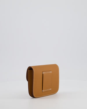 Hermès Constance Slim Belt Wallet Bag in Gold Epsom Leather with Pocket and Gold Hardware