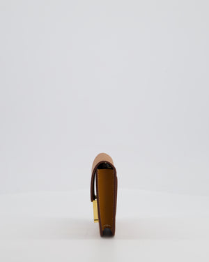 Hermès Constance Slim Belt Wallet Bag in Gold Epsom Leather with Pocket and Gold Hardware