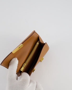 Hermès Constance Slim Belt Wallet Bag in Gold Epsom Leather with Pocket and Gold Hardware